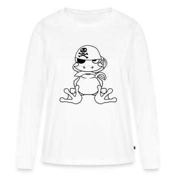 pirat seeraeuber kapitaen matrose saebel ueberfall - Frauen Premium Bio Langarmshirt - Weiß - Vorne - Julia (174cm)