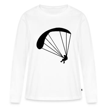 gleitschirm - Frauen Premium Bio Langarmshirt - Weiß - Vorne - Julia (174cm)