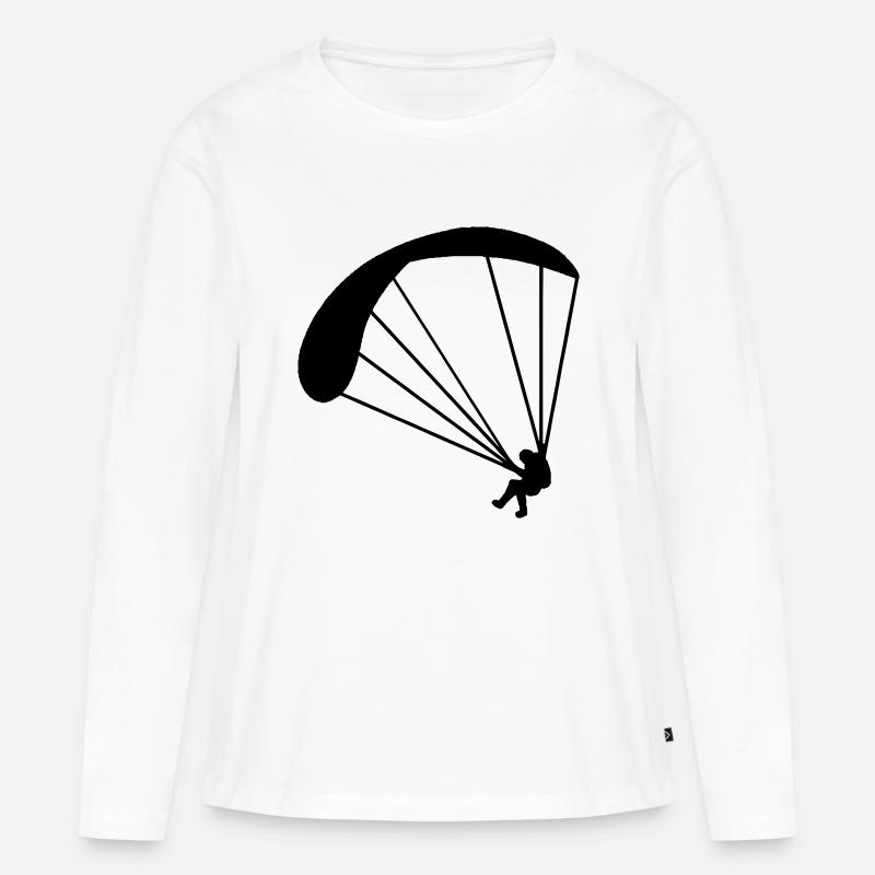 gleitschirm - Frauen Premium Bio Langarmshirt - Weiß