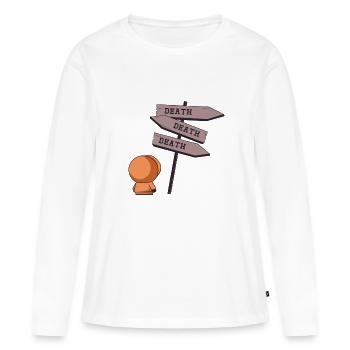 Deathtiny - T-shirt manches longues Premium bio Femme - blanc - Devant - Julia (174cm)
