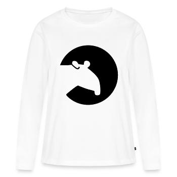 Tapir - T-shirt manches longues Premium bio Femme - blanc - Devant - Julia (174cm)