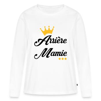 Großmütter / Oma / Mami / Großmutter / Mamy - Frauen Premium Bio Langarmshirt - Weiß - Vorne - Julia (174cm)
