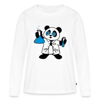 Scientifique Panda - T-shirt manches longues Premium bio Femme - blanc - Devant - Julia (174cm)