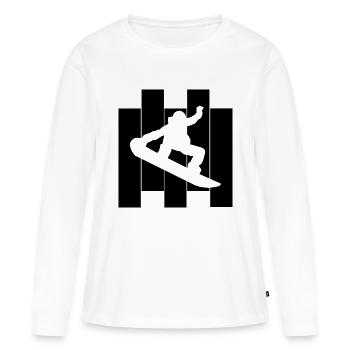 Snowboard Snowboarder - T-shirt manches longues Premium bio Femme - blanc - Devant - Julia (174cm)
