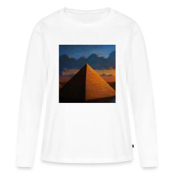 Great Pyramid - Women's Premium Organic Long Sleeve Shirt - white - Front - Julia (174cm)