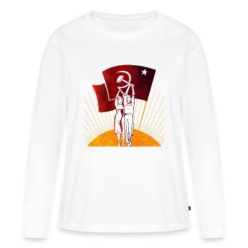Russian Revolution Vintage Poster - Women's Premium Organic Long Sleeve Shirt - white - Front - Julia (174cm)