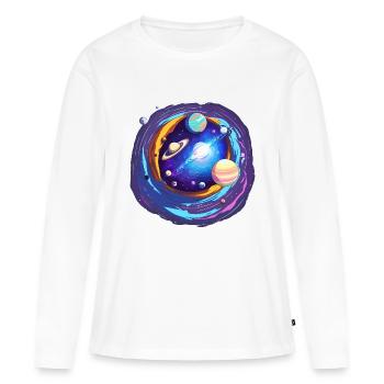 Univers magique - T-shirt manches longues Premium bio Femme - blanc - Devant - Julia (174cm)