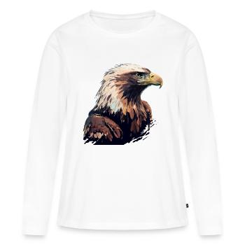 Aigle royal - T-shirt manches longues Premium bio Femme - blanc - Devant - Julia (174cm)