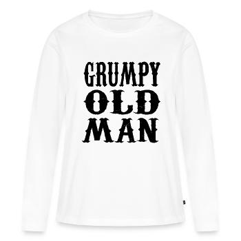 VIEIL HOMME GRINCHEUX - T-shirt manches longues Premium bio Femme - blanc - Devant - Julia (174cm)