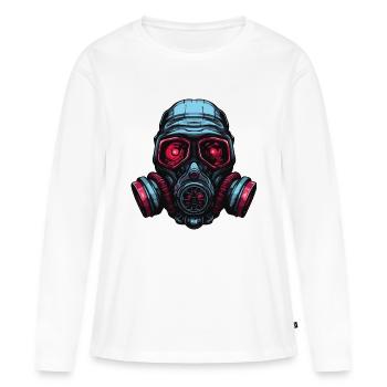 Gas mask - Women's Premium Organic Long Sleeve Shirt - white - Front - Julia (174cm)