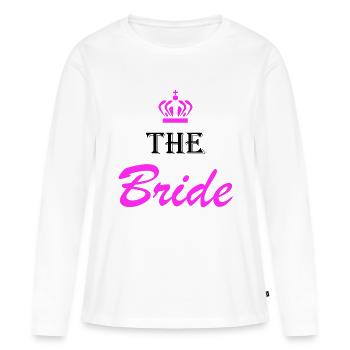 The Bride Team Design - Women's Premium Organic Long Sleeve Shirt - white - Front - Julia (174cm)