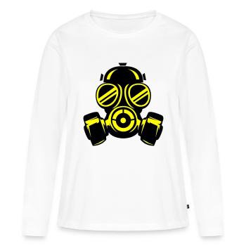 gasmaske - Frauen Premium Bio Langarmshirt - Weiß - Vorne - Julia (174cm)