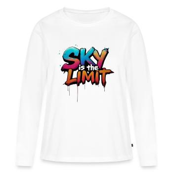 sky is the limit - Women's Premium Organic Long Sleeve Shirt - white - Front - Julia (174cm)