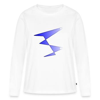 Blaue Kunst - Frauen Premium Bio Langarmshirt - Weiß - Vorne - Julia (174cm)