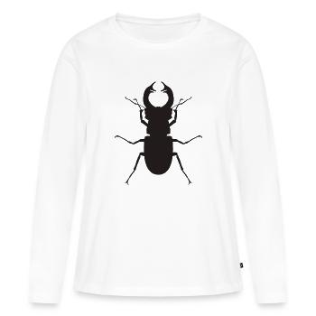 lucane - T-shirt manches longues Premium bio Femme - blanc - Devant - Julia (174cm)