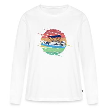 Motorboot Schlauchboot - Frauen Premium Bio Langarmshirt - Weiß - Vorne - Julia (174cm)