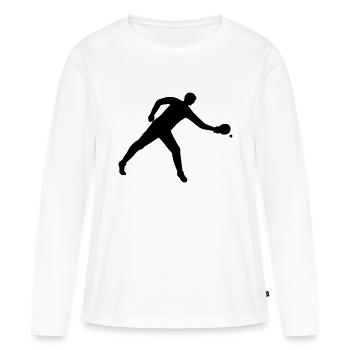 Table tennis dynamic - Women's Premium Organic Long Sleeve Shirt - white - Front - Julia (174cm)