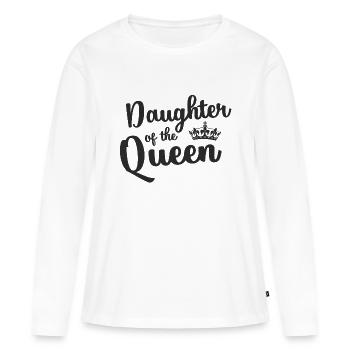 Daughter of the Queen - T-shirt manches longues Premium bio Femme - blanc - Devant - Julia (174cm)