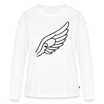 Engelsflügel - Frauen Premium Bio Langarmshirt - Weiß - Vorne - Julia (174cm)