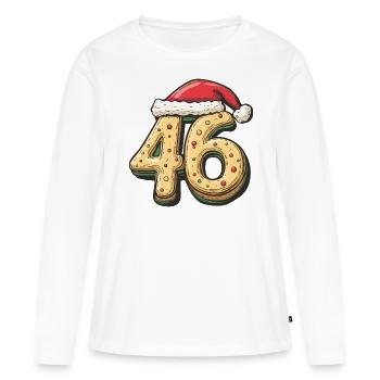 46 Number Christmas Cookie - Women's Premium Organic Long Sleeve Shirt - white - Front - Julia (174cm)