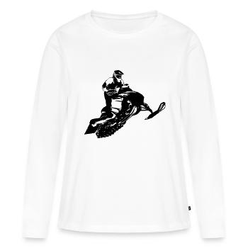 Snowmobile - Women's Premium Organic Long Sleeve Shirt - white - Front - Julia (174cm)
