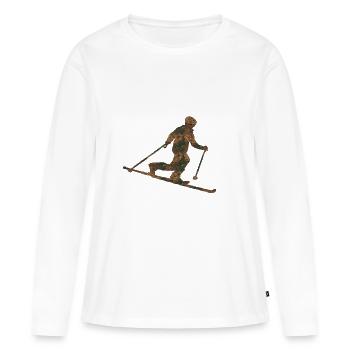 Rost Telemark - Frauen Premium Bio Langarmshirt - Weiß - Vorne - Julia (174cm)