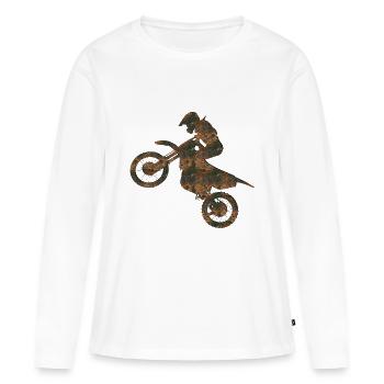Rost Motocross - Frauen Premium Bio Langarmshirt - Weiß - Vorne - Julia (174cm)