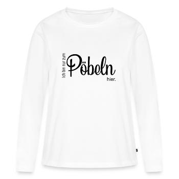 Pétrive, voyou, humour, bagarre, émeutes - T-shirt manches longues Premium bio Femme - blanc - Devant - Julia (174cm)