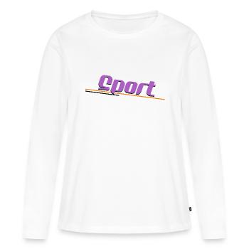 Sport - T-shirt manches longues Premium bio Femme - blanc - Devant - Julia (174cm)