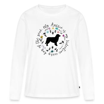My Aussie is my Valentine every day of the year - Women's Premium Organic Long Sleeve Shirt - white - Front - Julia (174cm)
