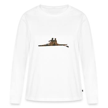 Rost Rudern - Frauen Premium Bio Langarmshirt - Weiß - Vorne - Julia (174cm)