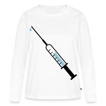 Médicament - T-shirt manches longues Premium bio Femme - blanc - Devant - Julia (174cm)