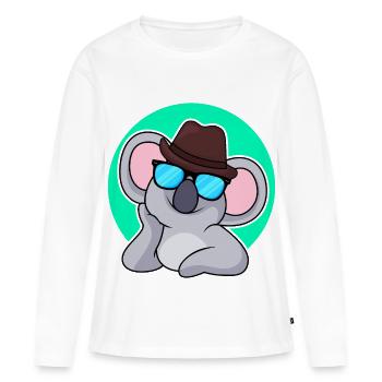 Detective Koala - Women's Premium Organic Long Sleeve Shirt - white - Front - Julia (174cm)
