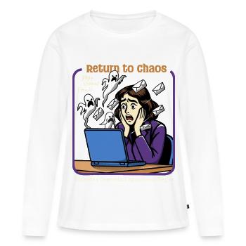 Return to Chaos - Women's Premium Organic Long Sleeve Shirt - white - Front - Julia (174cm)