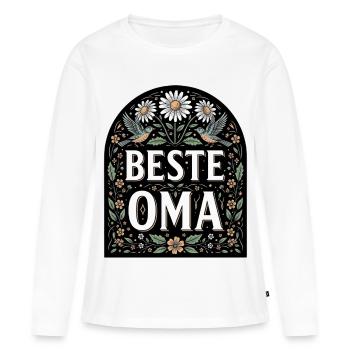 Beste Oma Geschenk für die liebste Großmutter - Frauen Premium Bio Langarmshirt - Weiß - Vorne - Julia (174cm)