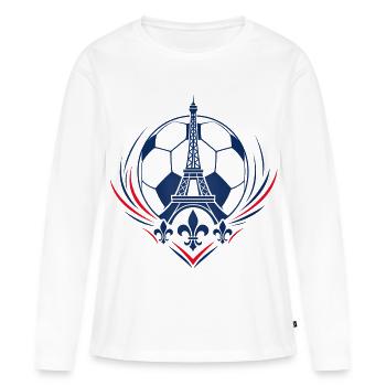 Allez France Logo Aile Design Football - T-shirt manches longues Premium bio Femme - blanc - Devant - Julia (174cm)