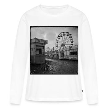 Fête Raton Lost Place Crime Animal Vintage - T-shirt manches longues Premium bio Femme - blanc - Devant - Julia (174cm)