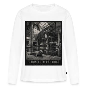 Paradis submergé Lieu perdu Phoques Crime animal - T-shirt manches longues Premium bio Femme - blanc - Devant - Julia (174cm)