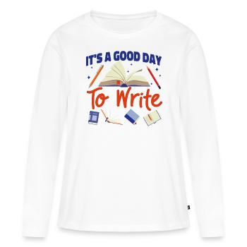 Writing Book Novel Writer & - Frauen Premium Bio Langarmshirt - Weiß - Vorne - Julia (174cm)