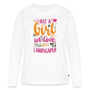 Landscaper Landscaping Landscape - Women's Premium Organic Long Sleeve Shirt - white - Front - Julia (174cm)