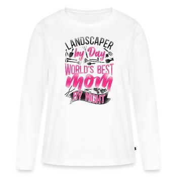 Landscaper Landscaping Landscape - Women's Premium Organic Long Sleeve Shirt - white - Front - Julia (174cm)