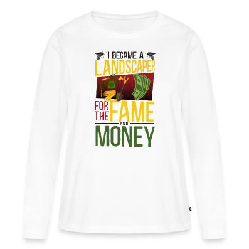 Landscaper Landscaping Landscape - Women's Premium Organic Long Sleeve Shirt - white - Front - Julia (174cm)