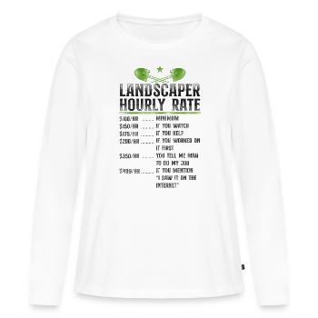 Landscaper Landscaping Landscape - Women's Premium Organic Long Sleeve Shirt - white - Front - Julia (174cm)
