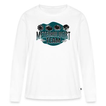 Météorologue Prévisions météorologiques - T-shirt manches longues Premium bio Femme - blanc - Devant - Julia (174cm)