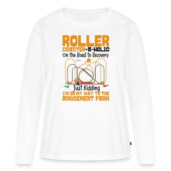 Roller Coaster Roller - Women's Premium Organic Long Sleeve Shirt - white - Front - Julia (174cm)