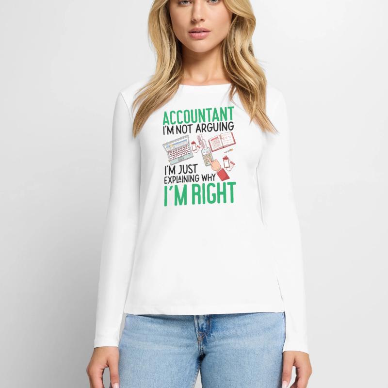 Comptable Comptable Comptable T-shirt manches longues Premium bio Femme