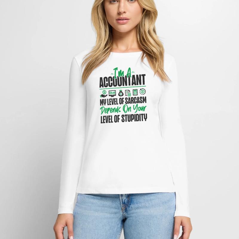 Comptable Comptable Comptable T-shirt manches longues Premium bio Femme
