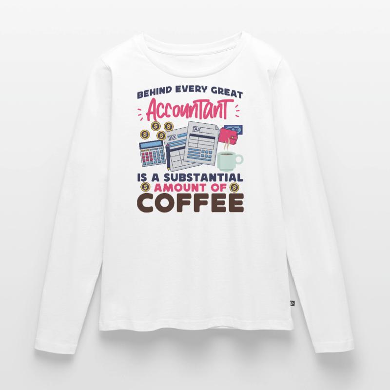 Comptable Comptable Comptable T-shirt manches longues Premium bio Femme