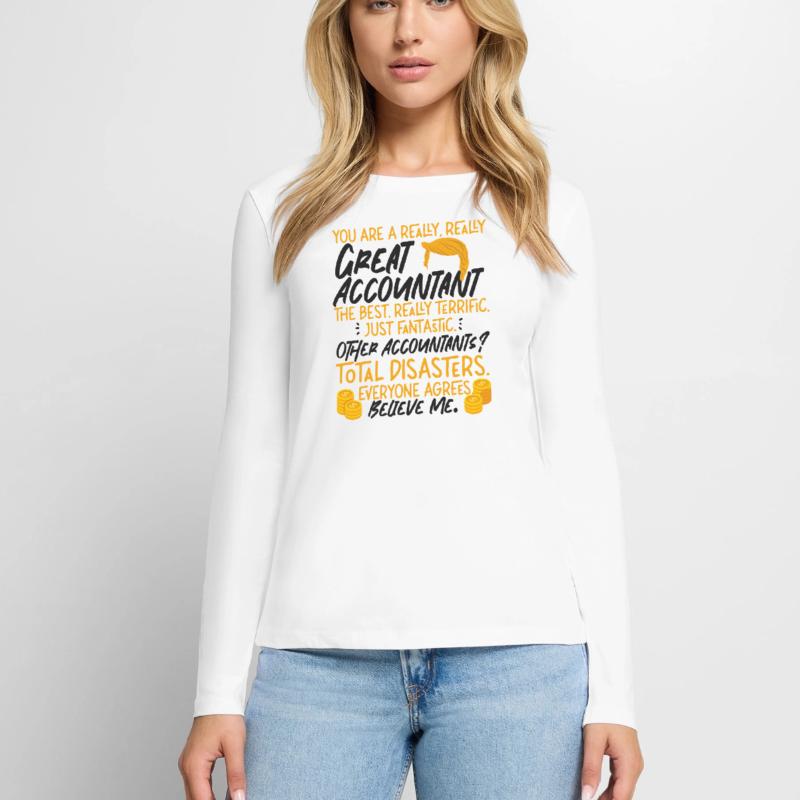 Comptable Comptable Comptable T-shirt manches longues Premium bio Femme