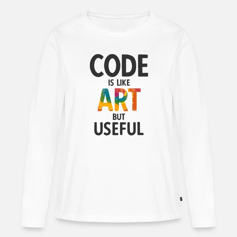 Software Ingenieur Informatiker Programmierer - Frauen Premium Bio Langarmshirt - Weiß